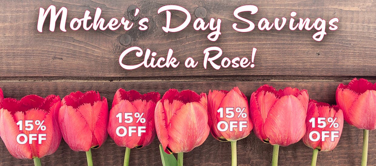 Mother's Day Savings! 15% OFF Coupon