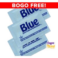 BOGO FREE Sale! Blue Packets Zero Calorie Sweetener | Compare Equal Brand, Save! Aspartame Artificial Sweeteners, Gluten Free, Kosher.