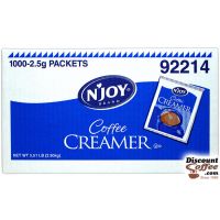 NJoy Coffee Creamer Packets Case | 1,000 ct. 2.5 gram Non-Dairy Creamer Packs, 92214 Foodservice Bulk Case.