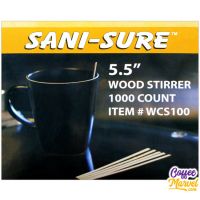 Wood Coffee Stirrers | 1000 - 5.5 inch
