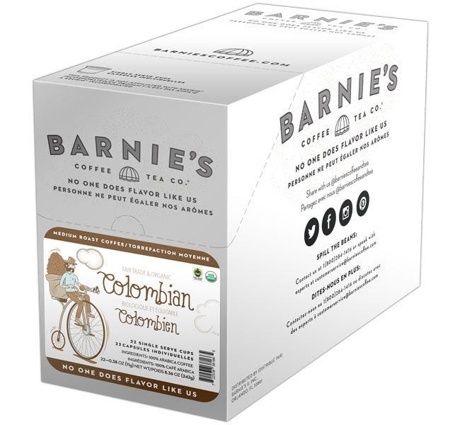 Barnie's Fair Trade Organic Colombian Medium Roast