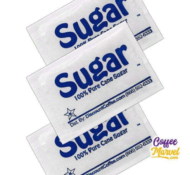 Pure Cane Sugar Packets | Granulated Sugar Sweetens Coffee, Tea, Cold Drinks, Hot Drink Beverages. Kosher. Made in U.S.A.